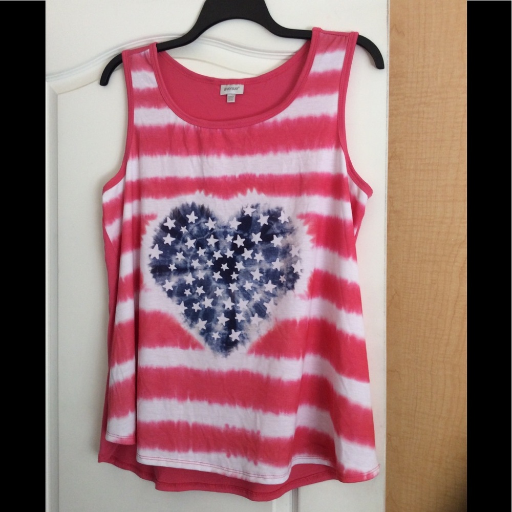 Salmon/Multi printed front women top plus 14/16